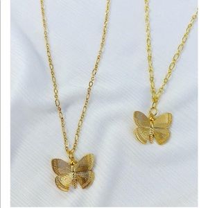 NWT Gold Butterfly Necklace